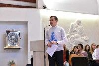 Župnik Ivica Martić izražava dobrodošlicu mladima iz BiH i Hrvatske
