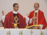 Mario Žigman i Domagoj Lacković na središnjem slavlju euharistije,14. 9. 2017.